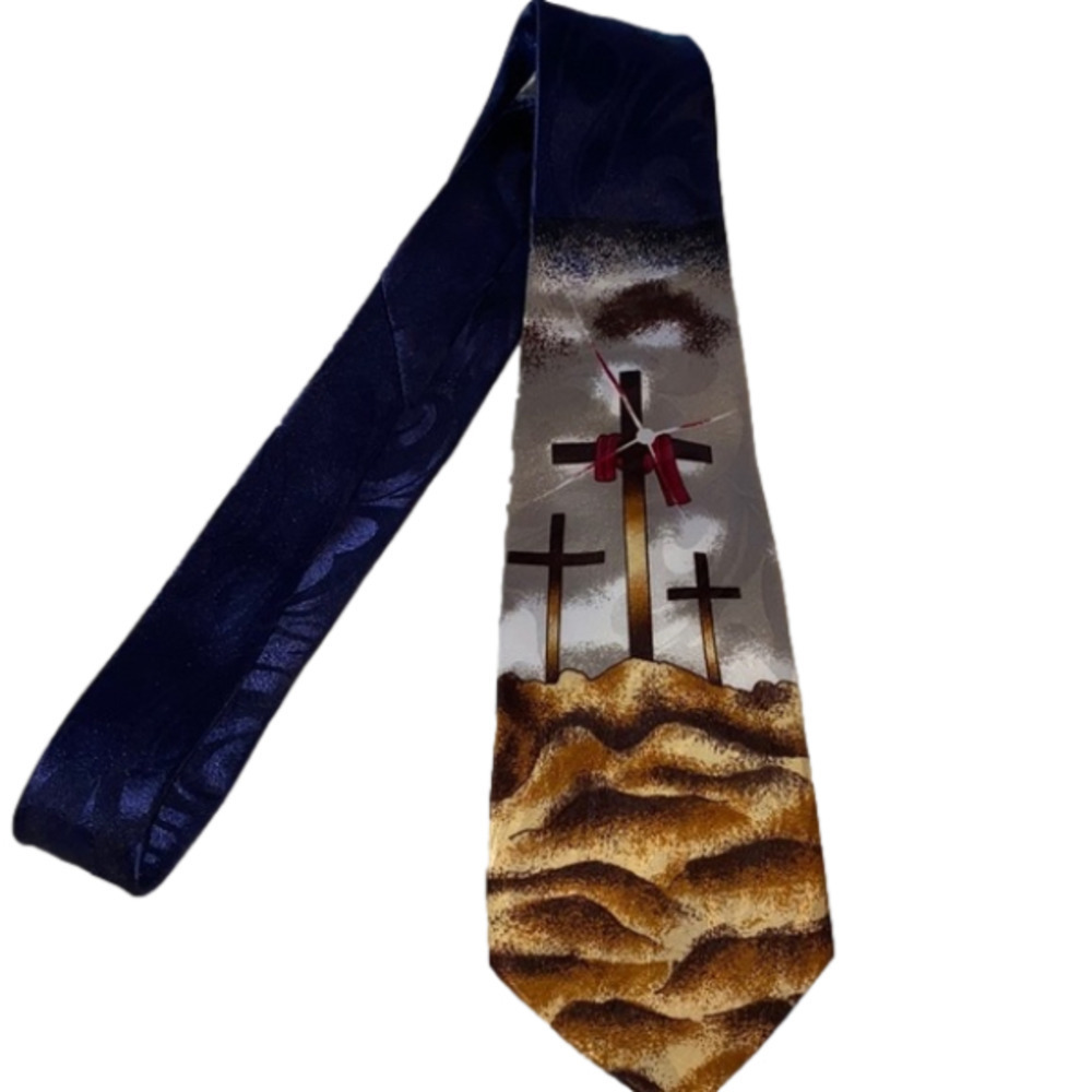 Gospitality Tie -  Three Crosses On Calvary w/Twinkle